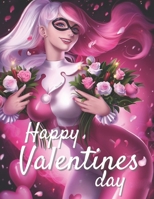 Happy Valentines day: Valentines Coloring Book for adults Women, Teens, Girls ( Best Gift ) B08VCKKC1Z Book Cover