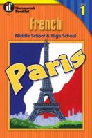 French Homework Booklet, Middle School / High School, Level 1 (Homework Booklets) (English and French Edition) 0880129921 Book Cover