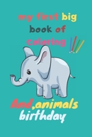 my first big book of coloring animals birthday: My First Toddler Coloring Book: Fun with Numbers, Letters, Colors, and Animals! B08928JR2Q Book Cover
