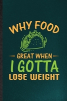 Why Food Great When I Gotta Lose Weight: Funny Blank Lined Notebook/ Journal For Gym Workout Training, Physical Fitness Fit Trainer, Inspirational Saying Unique Special Birthday Gift Idea Modern 6x9 1 1706001088 Book Cover