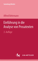 Einf�hrung in Die Analyse Von Prosatexten 3476100596 Book Cover