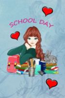 School Day: Pretty school girl 1691897310 Book Cover