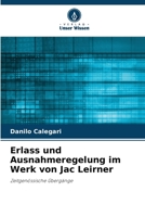 Erlass und Ausnahmeregelung im Werk von Jac Leirner (German Edition) 6207730534 Book Cover