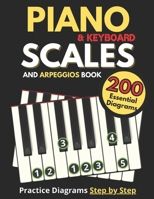 Piano & Keyboard Scales and Arpeggios Book, Practice Diagrams Step by Step: Fundamentals of Piano Practices, All the Major, Minor (Pentatonic, Blues and Modal Scales) Simple Music Theory B093RNWBV1 Book Cover