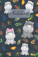 Notebook: Happy Family Hippo / Hippopotamus Smile - Diary / Notes / Track / Log / Journal, Book Gifts For Women Men Kids Teens Girls Boys 6x9 120 Pages 1706309805 Book Cover