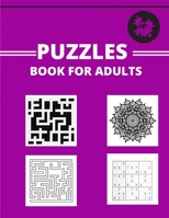 Puzzles Book For Adults: The Ultimate Memory Activity Book, 100 Puzzles and Recreational Ideas for People Living with Memory Loss, B08W7DWN72 Book Cover