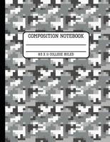 Composition Notebook College Ruled: Grey Camo Back to School Quad Writing Book for Students Students and Teachers Measuring 8.5 x 11 inches 1081792264 Book Cover