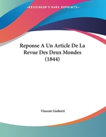 Reponse A Un Article De La Revue Des Deux Mondes (1844) 1162308796 Book Cover