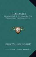 I remember memories of a sky pilot in the prison and the slum 1911 [Leather Bound] 1240024460 Book Cover