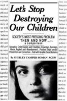 Let's Stop Destroying Our Children: Society's Most Pressing Problem Then and Now 0595282288 Book Cover