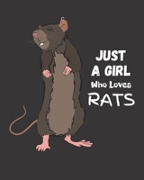 Just A Girl Who Loves Rats: Blank NoteBook - Journal to Write In, Funny Gifts for Rats Lover 1677131462 Book Cover