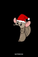 Notebook: Blank Lined Journal 6x9 - Cute Chinchilla Christmas Hat Pet Lover Gift 1696245419 Book Cover