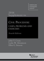 Civil Procedure Supplement, For Use with All Pleading and Procedure Casebooks (American Casebook Series) 1634607589 Book Cover