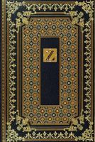 Gold Label Monogram Z Notebook: Vintage Design Leather Look Matte Cover Paperback 6x9" Notebook 160 pages 1984127640 Book Cover