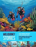 Midjourney Stories - Coloring Books for Grown-Ups: Exploring our Ocean planet and Scuba Diving 1998094022 Book Cover