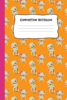 Composition Notebook: Mummy Pattern Cute Halloween Journal 6x9 Wide Ruled 170216151X Book Cover