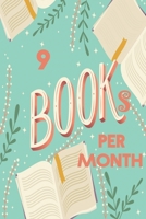 9 Books per Month Daily Journal Tracker & Planer: A Daily Journal to Help you Track Your Reading and Achieve your goals | Lined Journal / 120 Pages / Large 6x9 inches / Barn Red Color / Matte Finish 1675942129 Book Cover