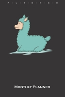 sleeping lama Monthly Planner: Monthly Calendar (Daily planner with notes) for Lama and alpaca lovers and friends 1659648807 Book Cover