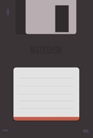 Dark Notedisk Floppy Disk 3.5 Diskette Notebook [lined] [110pages][6x9]: Vintage Retrowave Vaporwave Theme 1672659019 Book Cover