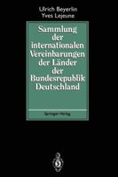 Sammlung Der Internationalen Vereinbarungen Der Lander Der Bundesrepublik Deutschland 364278948X Book Cover
