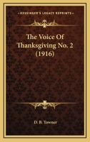 The Voice of Thanksgiving No. 2 - 1165154110 Book Cover