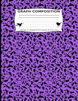 Graph Composition: Birds All Over Purple Marble 4x4 Graph Composition Notebook 8.5 by 11 in 150 pages for boys, girls, kids, students, bird watcher, ... Bird Silhouette Graph Composition Books) 172566478X Book Cover