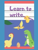 learn to write: tracing book - alphabet - ages 3-6 preschool dinoasur version B08HGLNHFD Book Cover