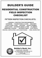 Residential Construction Field Inspection Checklist: Builder's Guide 1622702654 Book Cover