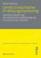 Lernen Erwachsener Im Bildungsmonitoring: Operationalisierung Der Weiterbildungsbeteiligung in Empirischen Studien 3531168967 Book Cover