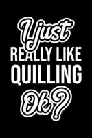 I Just Really Like Quilling Ok?: Christmas Gift for Quilling lover Funny Quilling Journal Nice 2019 Christmas Present for Quilling 6x9inch 120 pages 1702355268 Book Cover