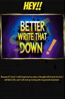 Hey!! Better Write That Shit Down!: Note Book With Printed Lines and Graph for Ideas, Thoughts, Journal Entries and More | 6x9 inches, 120 pages… Gift for Humor, Birthdays and Work. B0FGVS6WQP Book Cover