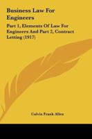 Business Law for Engineers 1017876363 Book Cover