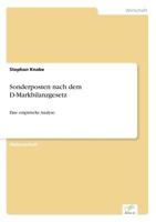 Sonderposten Nach Dem D-Markbilanzgesetz 3838636058 Book Cover