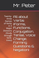 All about Verbs (Forms, Functions, Conjugation, Tense, Voice Change, Forming Questions & Negation): Twenty-three Names of Verbs in 3 Major Divisions ... (Complete English Grammar in Five Parts) B0B5TM7F8R Book Cover