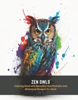 Zen Owls: Coloring Book with Beautiful Owl Portraits and Whimsical Designs for Adult B0C4MRWPMX Book Cover