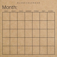 Blank Calendar: Kraft Brown Paper, Undated Planner for Organizing, Tasks, Goals, Scheduling, DIY Calendar Book 1636570445 Book Cover