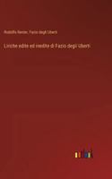 Liriche edite ed inedite di Fazio degli Uberti (Italian Edition) 3368717421 Book Cover