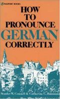How to Pronounce German Correctly [With Paperback] 084422541X Book Cover