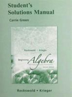 Student Solutions Manual for Beginning Algebra with Applications &Visualization 0321523369 Book Cover