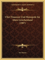 Über Finanzen Und Monopole Im Alten Griechenland 1019102462 Book Cover