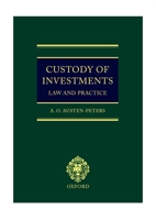 Custody of Investments: Law and Practice 0198298587 Book Cover