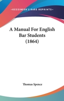 A Manual for English Bar-Students 052698595X Book Cover