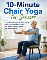 10-Minute Chair Yoga for Seniors: A Large-Print 28-Day Guide to Low-Impact Seated Exercises for Better Balance, Joint Mobility, Flexibility, Posture, and Everyday Strength 728140025X Book Cover