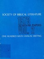 Society of Biblical Literature 2000 Seminar Papers 088414030X Book Cover