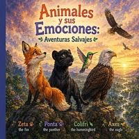 Animales y sus Emociones - Aventuras Salvajes para Aprender a Sentir: Cuentos ilustrados para niños de 3 a 6 años sobre alegría, calma, amistad, empatía y crecimiento emocional (Spanish Edition) B0H231JP46 Book Cover