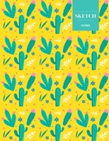 Sketch 110 Pages: Cactus Sketchbook for Kids, Teen and College Students - Succulent Llama Pattern 1693250551 Book Cover
