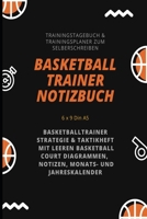 Basketballtrainer Notizbuch: Basketball Taktikheft & Strategie Geschenk mit Basketball Court Diagrammen, viel Platz für Notizen, Monats- und ... & Trainerin (German Edition) 1675531137 Book Cover