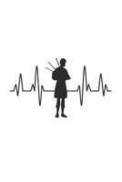 Dudelsack Notizbuch: Dudelsack Herzschlag / 6x9 Zoll / 120 linierte Seiten 1709880554 Book Cover