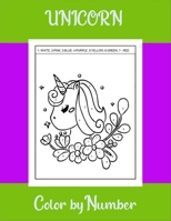 Unicorn color by number B088JLQ9HQ Book Cover