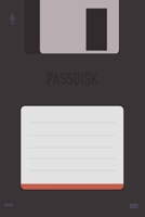 Dark Passdisk Floppy Disk 3.5 Diskette Retro Password log [110pages][6x9]: Vintage Retrowave Vaporwave Theme 1673523013 Book Cover